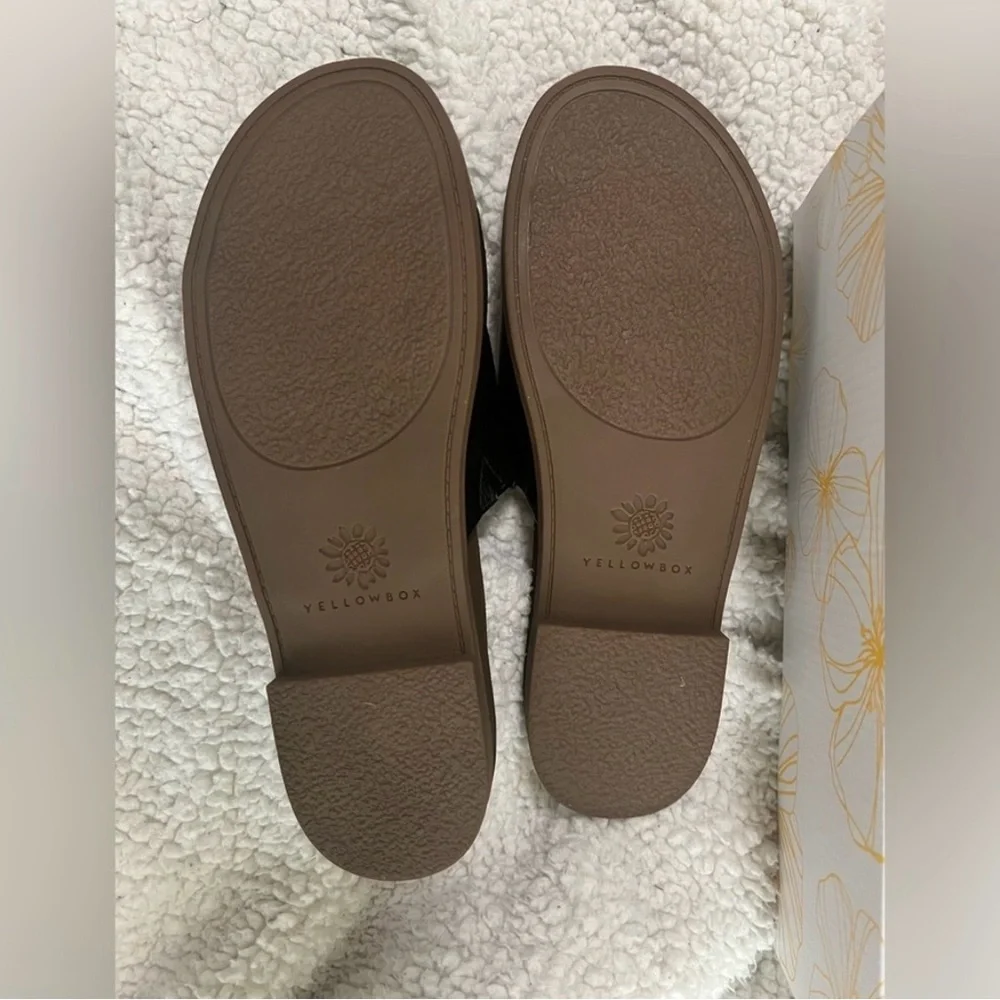 Yellow Box Black Slide Sandals for Women - Picture 3 of 6